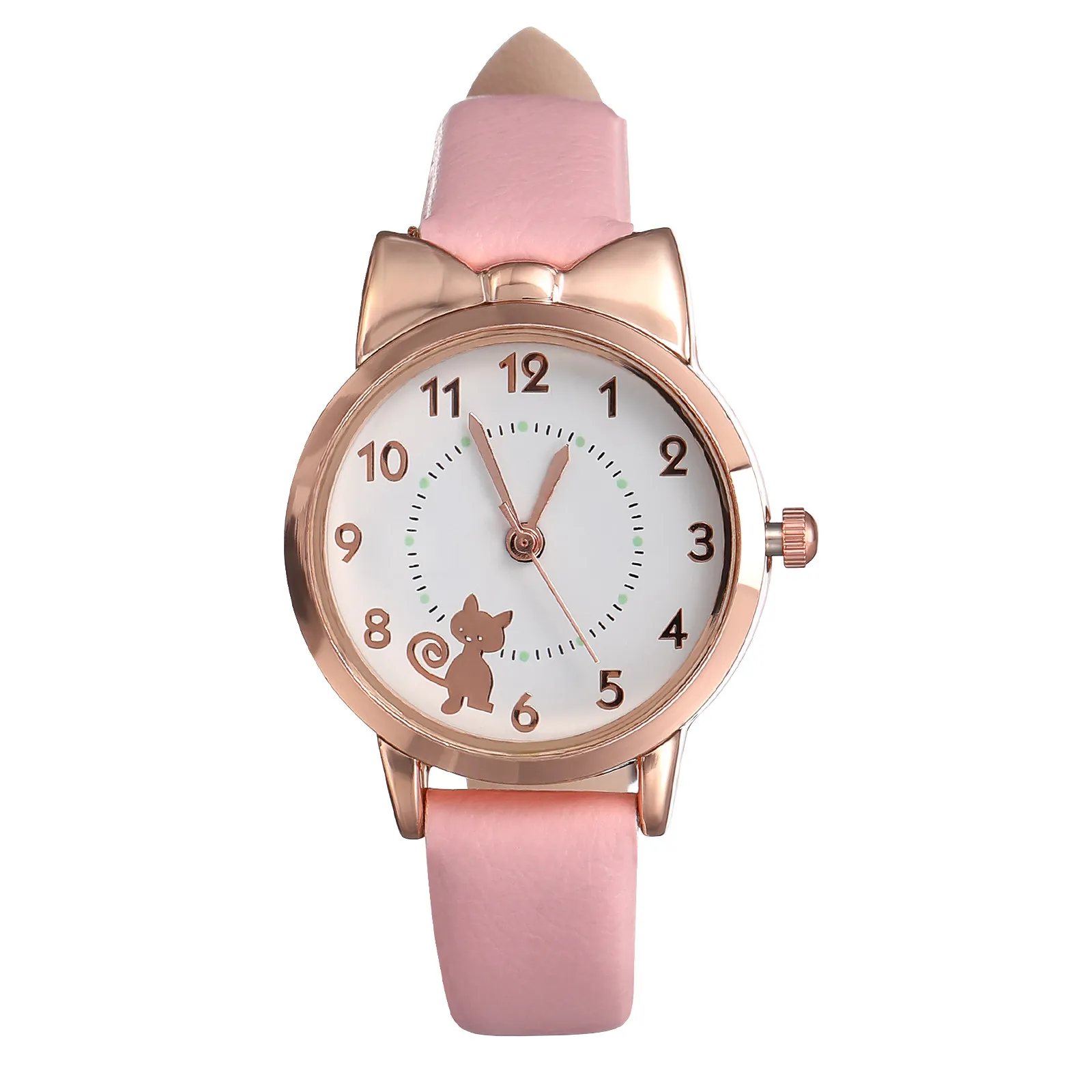Quartz Watch for Fashionable Cartoon Design Casual Wrist Watch with Soft Strap Elegant Classic Style Daily