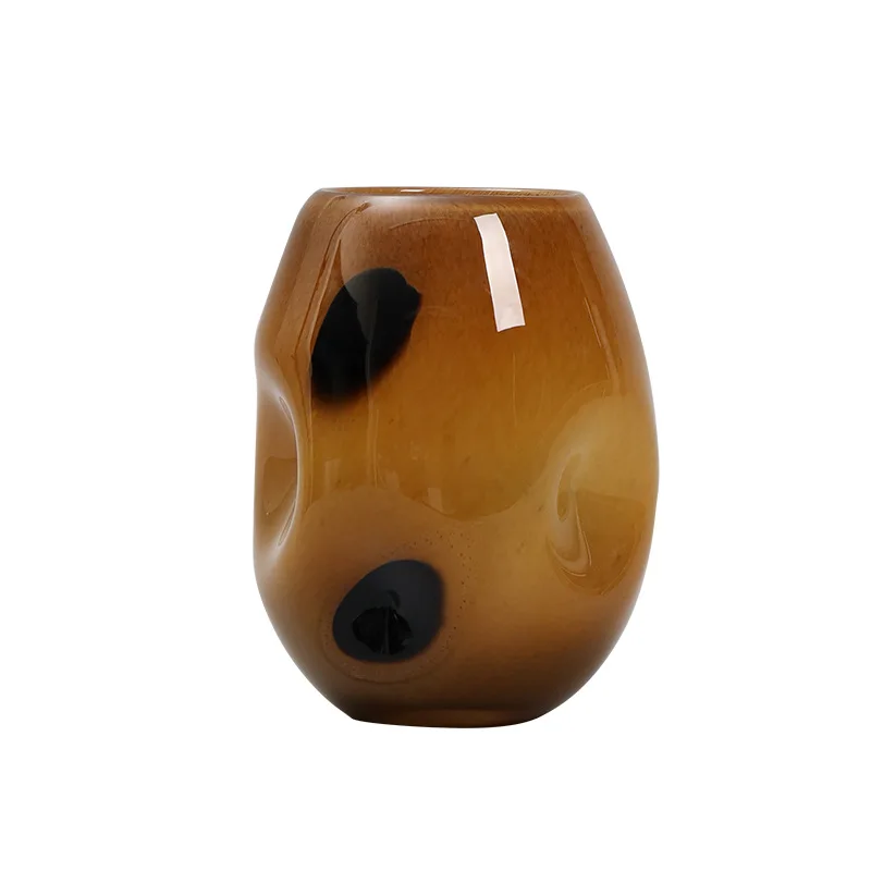 Medieval high-grade polka dot glass flower arrangement vase home soft decoration   water culture device wholesale