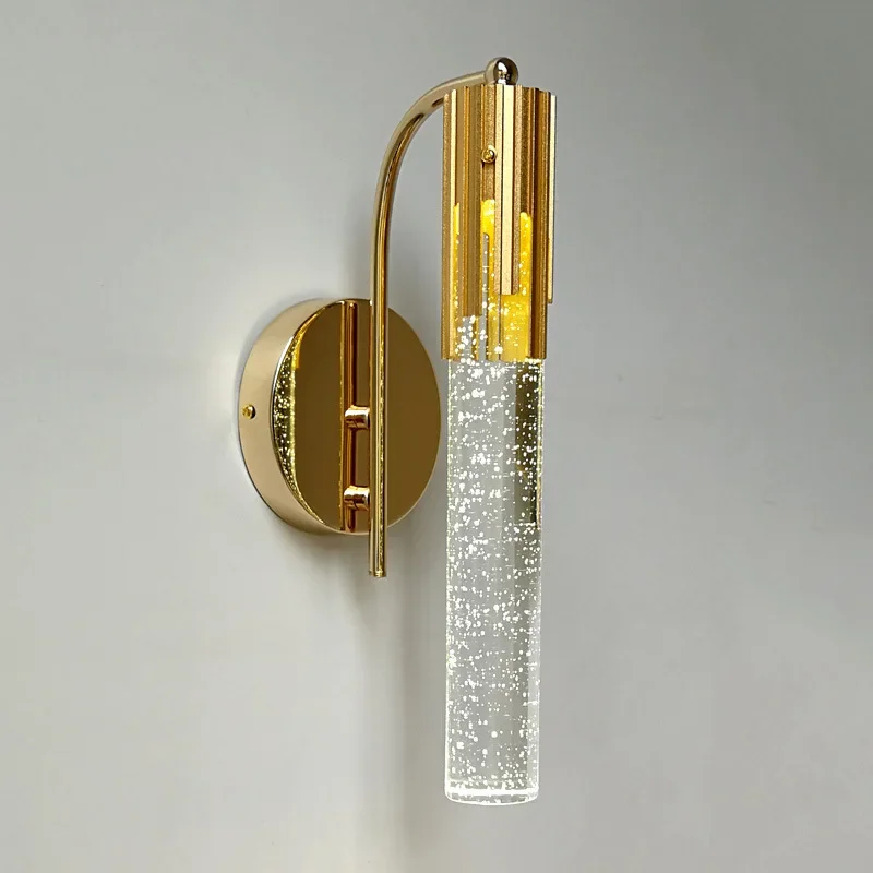 

Bedroom Crystal Wall Light Modern Creative Crystal Wall Light Simple Bedhead LED Light Living Room Staircase Indoor Lighting