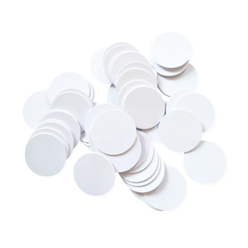 แท็ก แบบกลม 25 มม. การ์ด NTAG215 สำหรับโทรศัพท์มือถือและอุปกรณ์ที่เปิดใช้งาน 10 ชิ้น