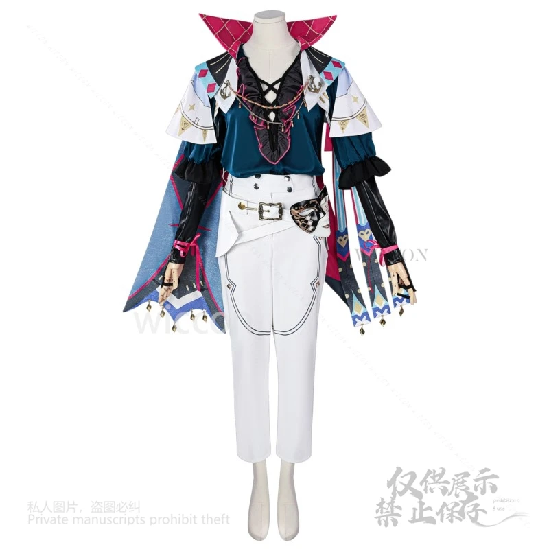 Anime Game Wuthering Waves Anime Brant Costumes Wig Uniform Hat Mask Clothing For Adult Boys Halloween Party Outfits Customized