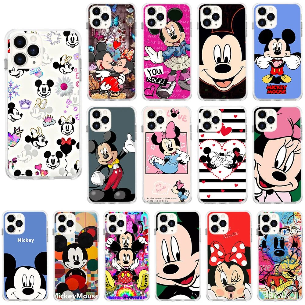 IT-22 cute Mickey Minnie Soft Case for OPPO VIVO Reno A17k A77s A78 Findx5 8 8t Y35 Y22s Y16 Y02s Y02 Y01 X80 V25 Pro