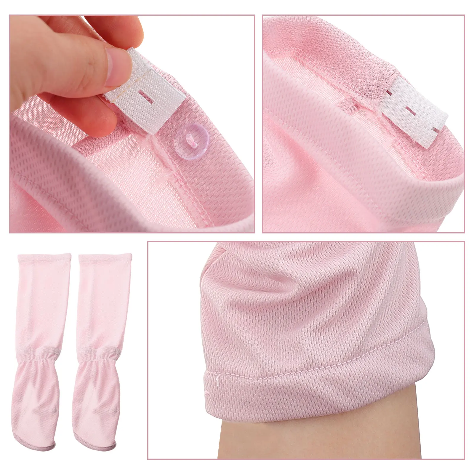 

1 Pair Cooling Arm Sleeves Adjustable Uv Protection Sunscreen Covers For Outdoor Sports Cycling Running Driving Breathable