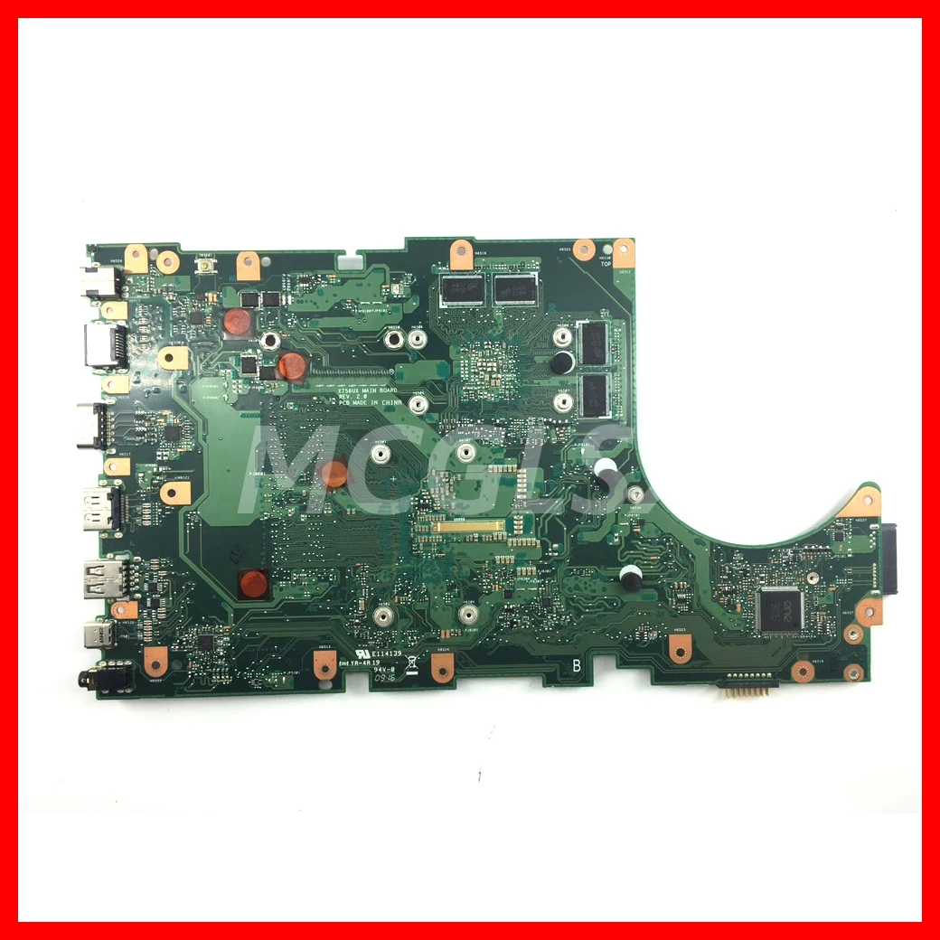 Imagem -02 - Placa-mãe para Laptop para Asus Mainboard X756u X756uxm K756u X756ub X756ub Ddr3 I56200u I7-6500u Cpu Gt940m Gt950m Gpu