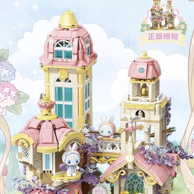 New EMMA Secret Forest Dream Castle Building Blocks Street Scene Assembling Model Toy Kawaii Desktop Decorations Christmas Gift