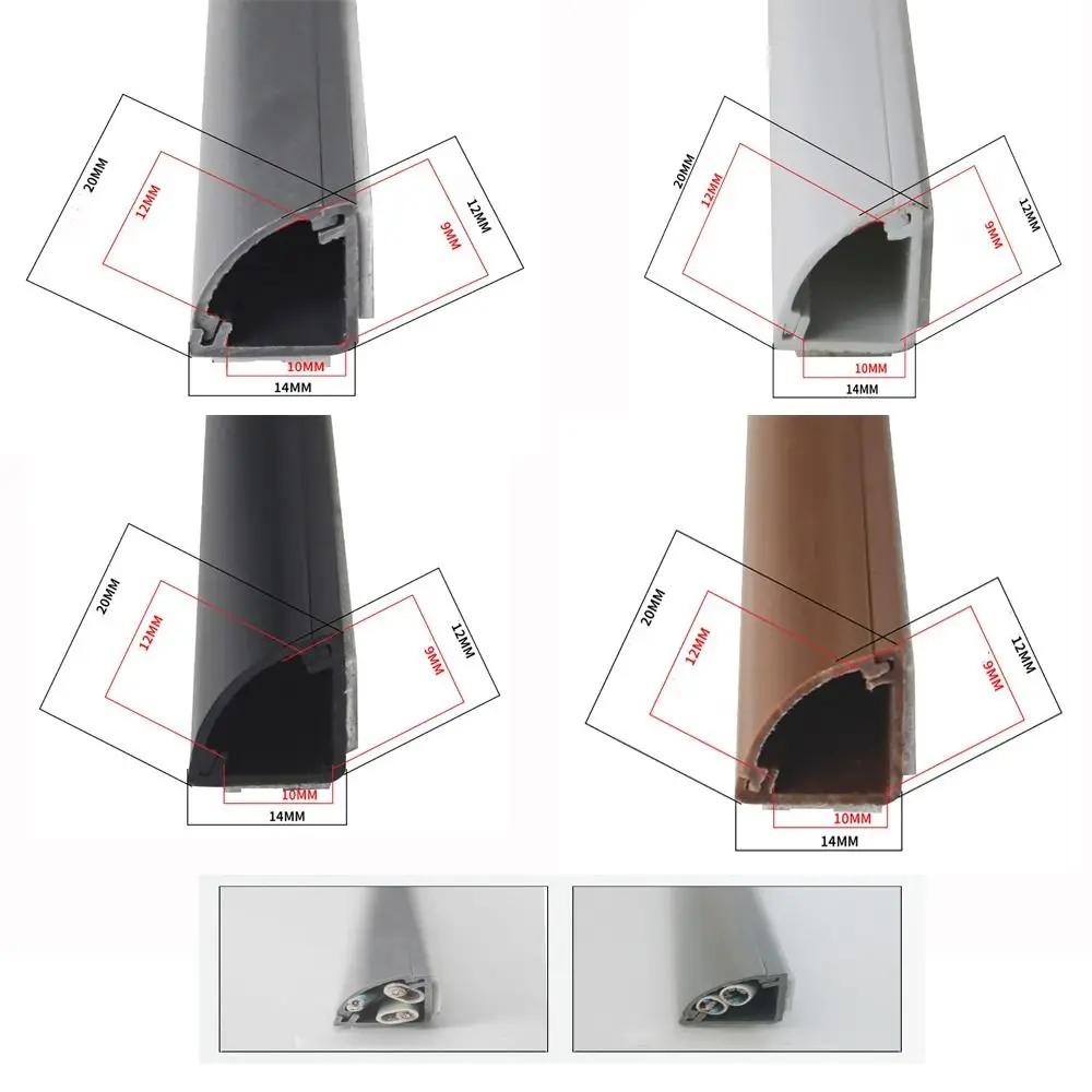 Anti-extrusion Floor Cord Cover Self-Adhesive Triangle Cord Protector Durable Power Cable Protector Home Outdoor