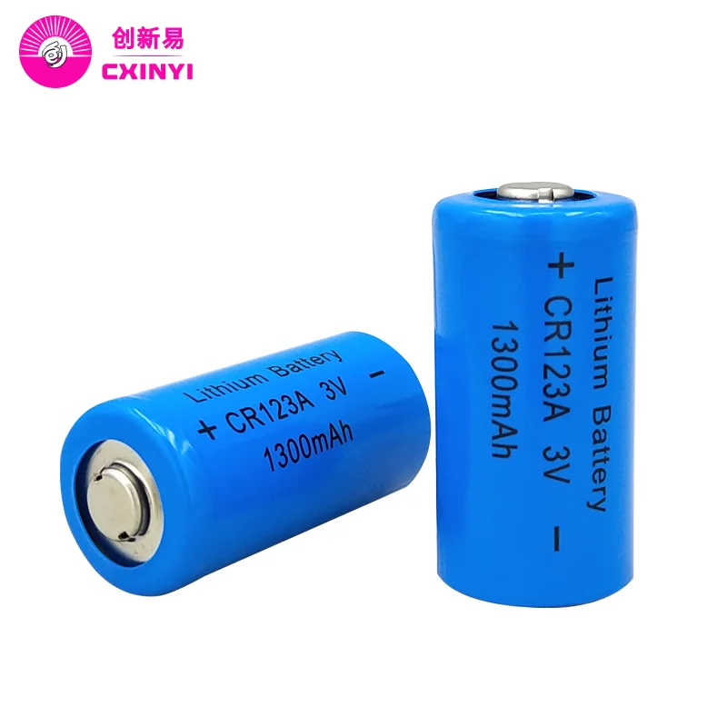 Cxinyi CR123A 3V Disposable Lithium Battery for Smoke Alarm Camera Water Meter GPS Locator Access Control Non-rechargeable