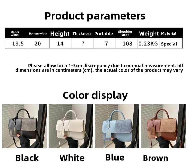 Damen-Aktentasche Handtasche Crossbody Schultertasche mit Druckknopfverschluss Alltagstasche Geometrisches Muster Formelle Arbeitstasche – Detail 1