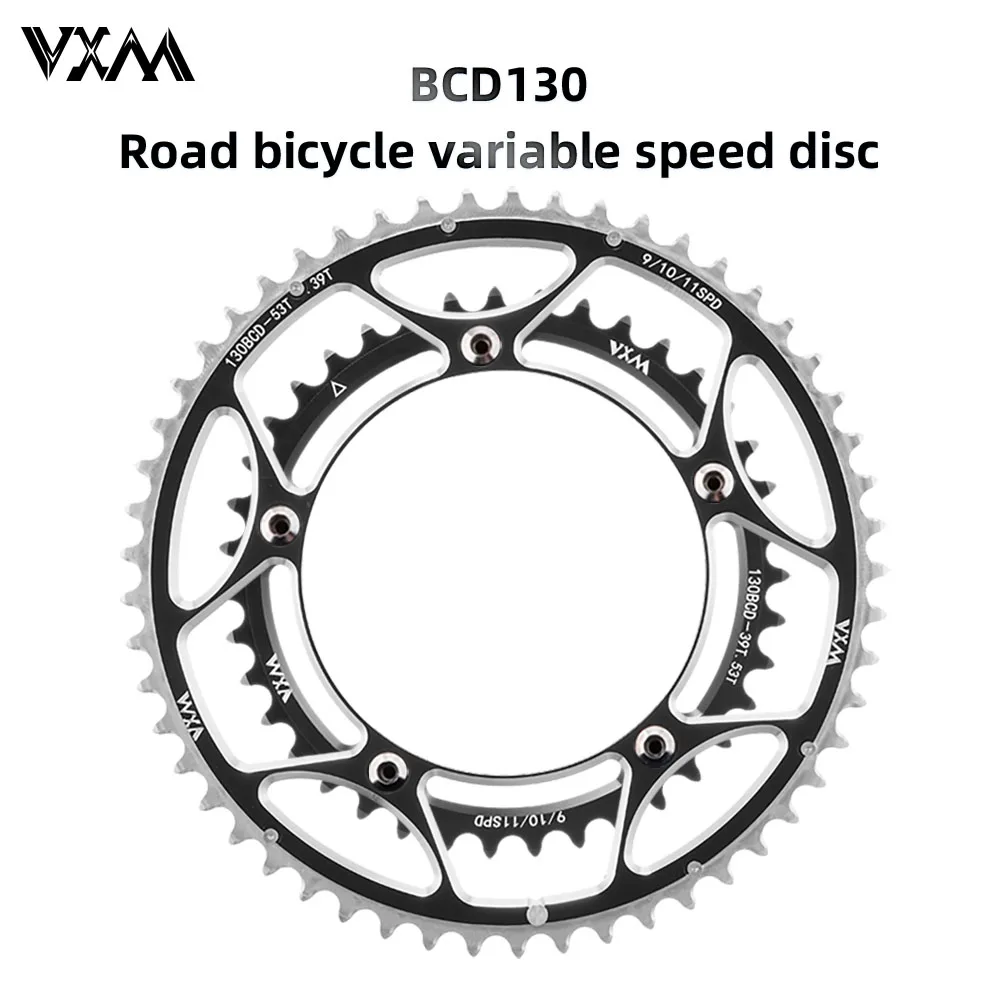 

Шоссейный велосипед VXM130BCD Круглая двойная звездочка, 8-12 скоростей 394246 Т 535556 Детали диска звездочки из алюминиевого сплава T, складной велосипед с 5 когтями