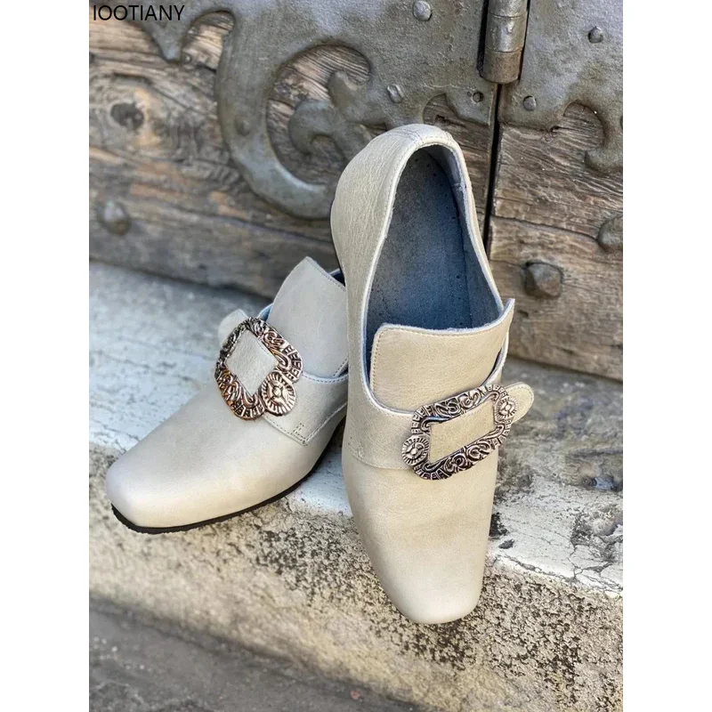 

Medieval Renaissance Noble Cosplay Frock Shoes Vintage 18th Century High Heels For Unisex Halloween Fancy Theme Party Shoes New