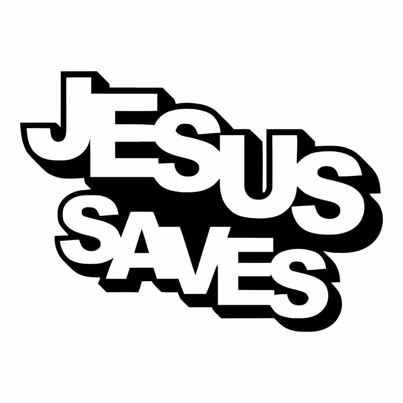 JESUS SAVES Religious Christian Car Sticker Automobiles Exterior Accessories Vinyl Decals for Bmw Audi Ford Window Toilet Wall