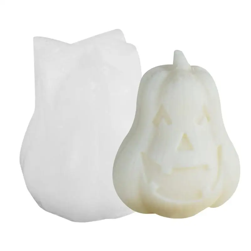 Halloween Pumpkin Mold Resin Molds Halloween 3D Pumpkin Craft Making Candle Mold Baking Cupcake Chocolate Mold Festive Pumpkin