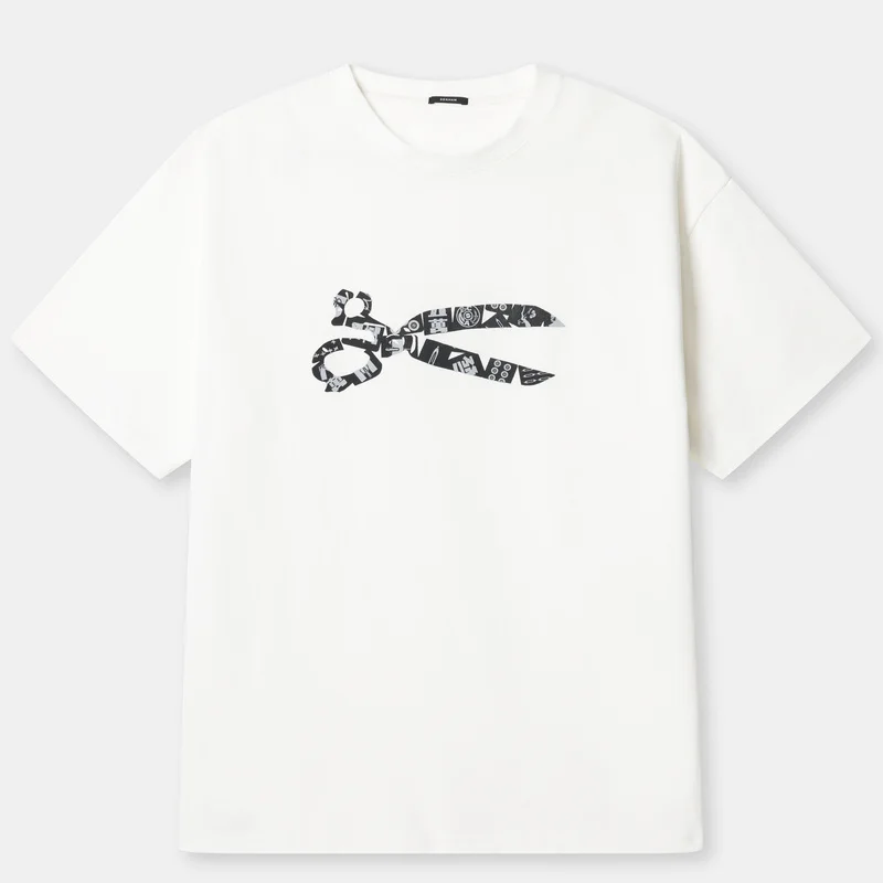 Мужская хлопковая футбольная рубашка Харамуку с короткими рукавами большого размера с принтом DENHAM