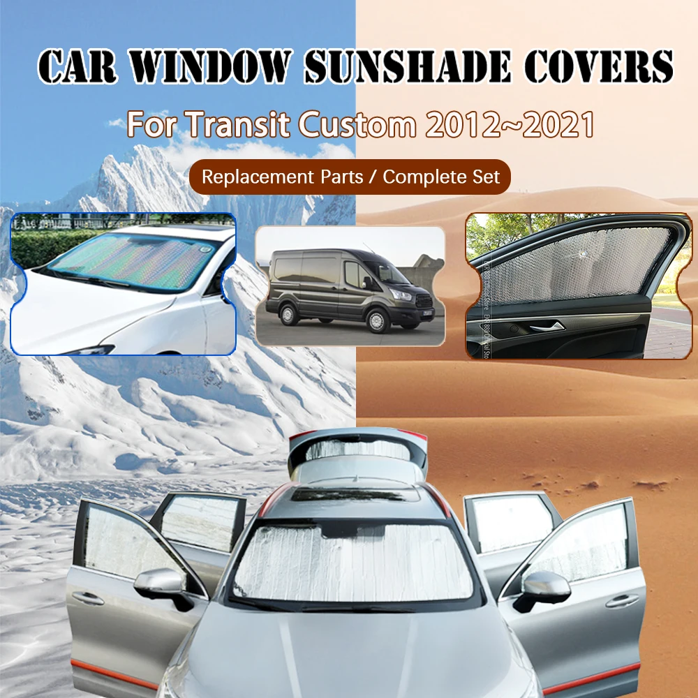 

Car Sunshade Covers For For Ford Transit Custom Van 2012~2021 Sun Protection Shades Windshield Side Window Visor Car Accessories