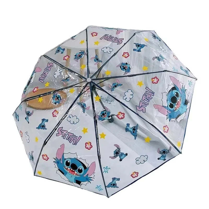 Manual Umbrella Stitch Umbrellas Automatic Sun Shade Children Rain Umbrella Folding Kawaii Anime Figures Student Gift Girl Kids