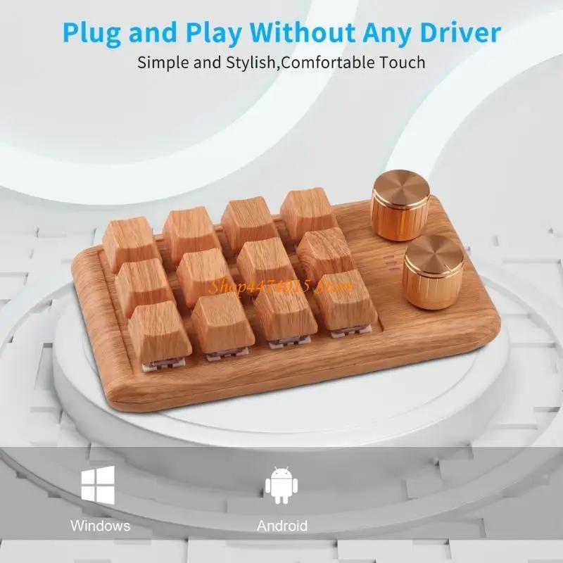 

K1AA 12 Keys Programible Gaming Keyboard BluetoothCompatible Mini клавиатура одна рука