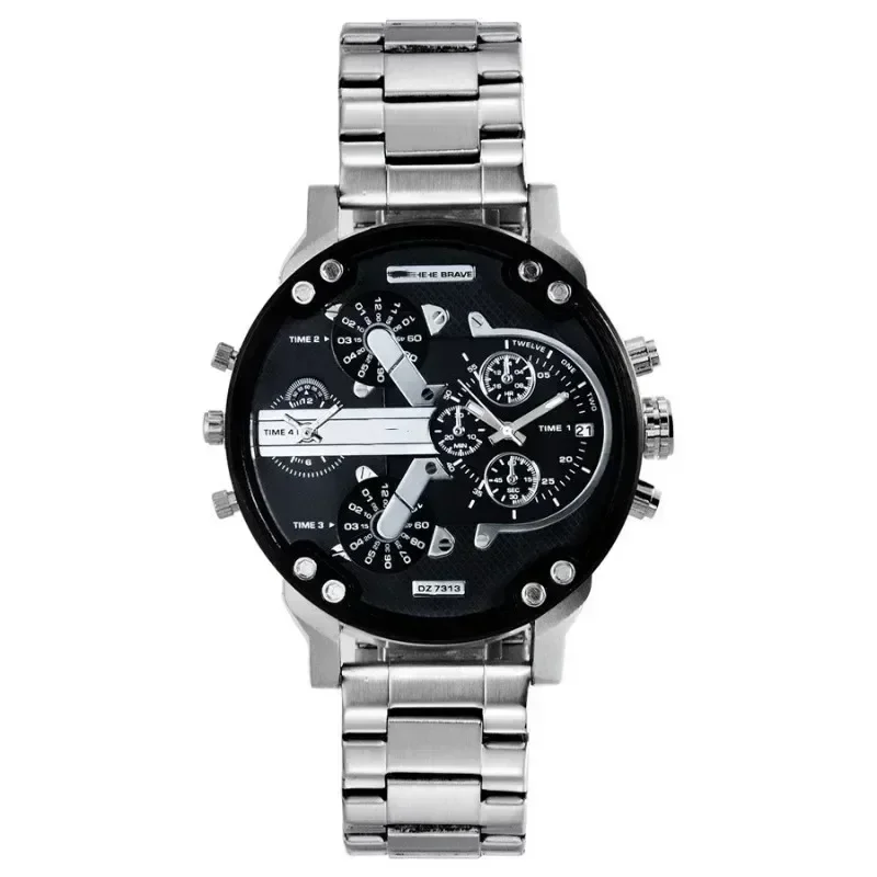 DZ73 Spot Men's Watch Personality Large Dial Trend Watch Stainless Steel with Quartz Watch Can Add LOGO