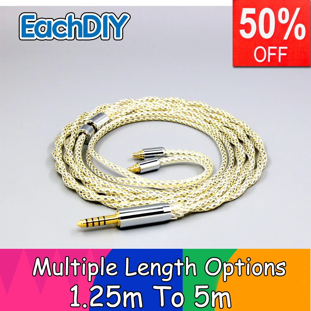 

TypeS 23AWG Litz Shielding Silver OCC Earphone Cable For Sennheiser IE500 IE100 IE400 Pro LN008940