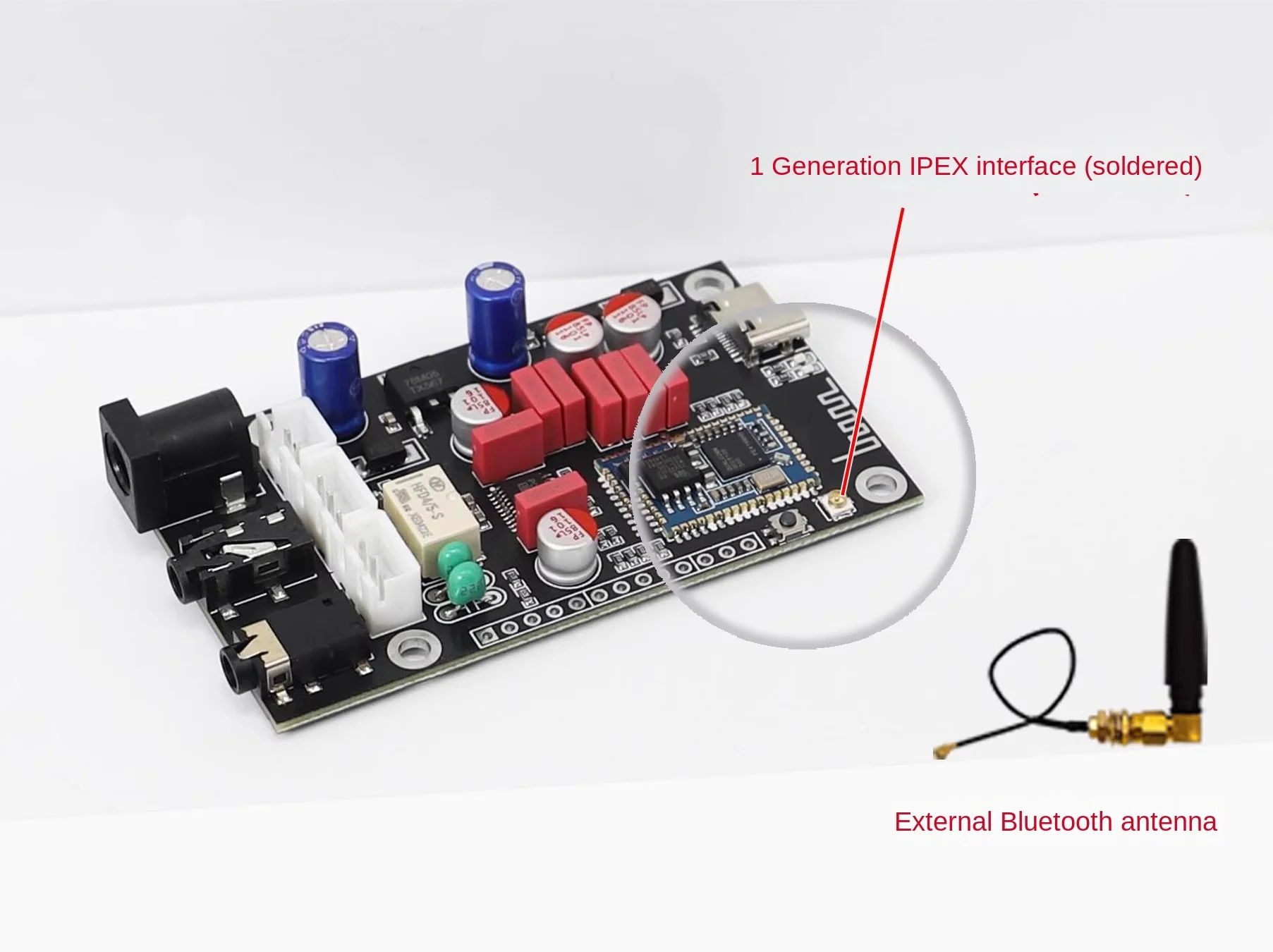 LA02 Qualcomm QCC5125 High Temperature Bluetooth 5.1 Lossless Decoding Board APTX LDAC Lossless HD Sound Quality