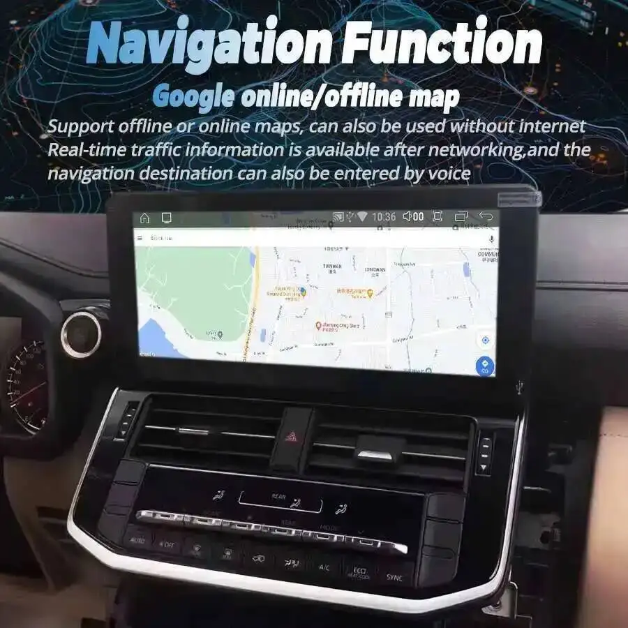 Screen Multimedia Video Player Android Car Radio Auto For Toyota Land Cruiser 300 Lc300 2023-2025 CarPlay Original Car 360 JBL