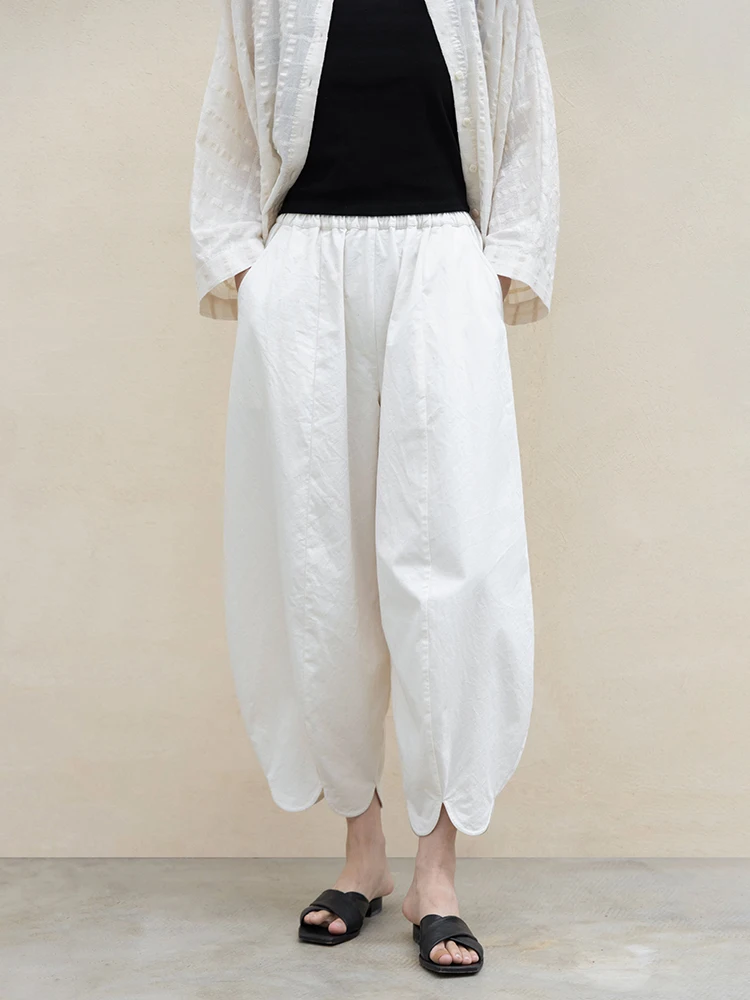 

Художественные плиссированные хлопковые брюки с высокой талией, 100% хлопок, плотная диагональная ткань, ранняя осень, свободный крой, повседневные брюки