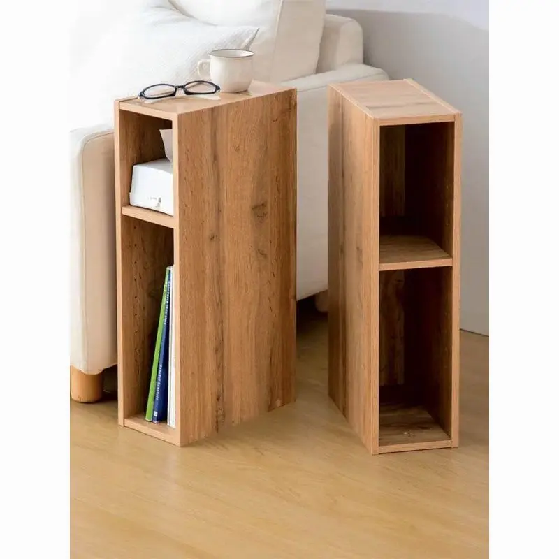 Ultra-narrow sandwich wall storage cabinet small narrow bedside gap bathroom kitchen log door behind
