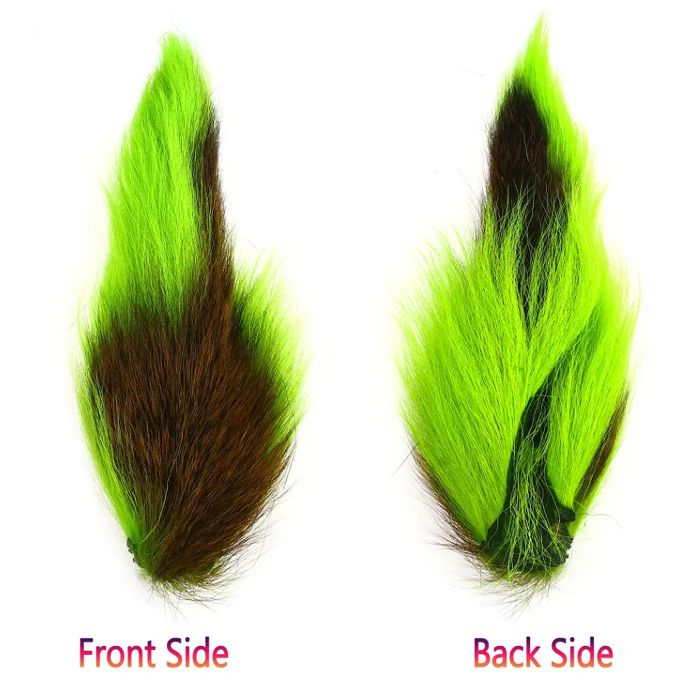 1PC Gefärbt Bucktail Fliegen Binden Material Ganze Bucktails Pelz Hirsch Haar Pelz Für Angeln Jigs Lockt Trocken Nass Streamer salzwasser Fliegen – Detail 9