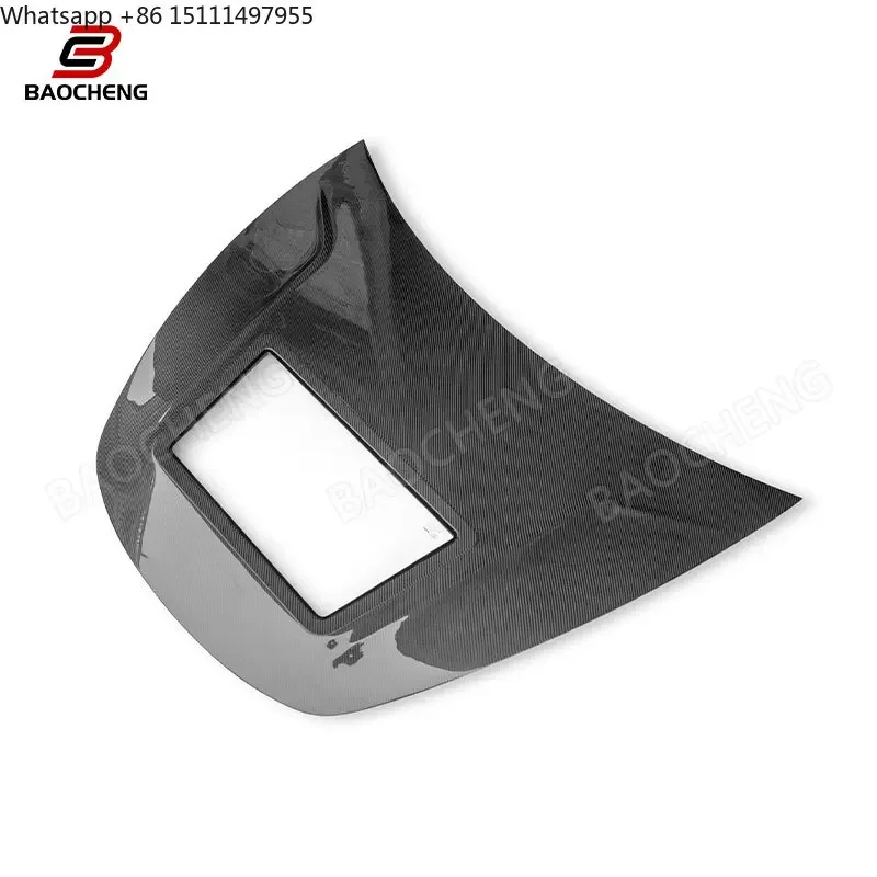 Carbon Fiber for  Model 3 2016-2022 Car Part High Quality Carbon Fiber Ca Engine Hood With Transparent Glass Bonnet Parts
