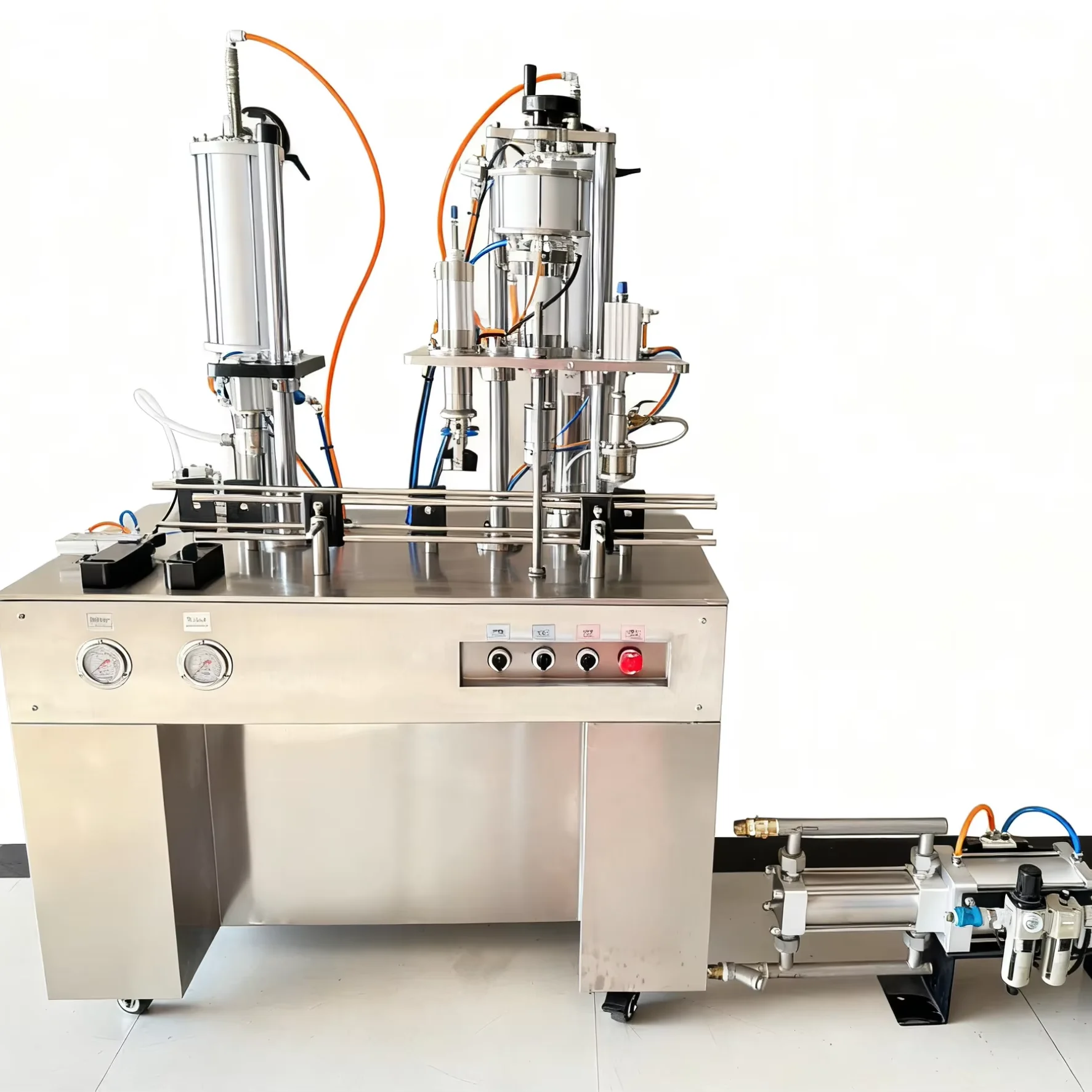 CE High Stability One Working Table Aerosol Filling Machine For Spray Paint