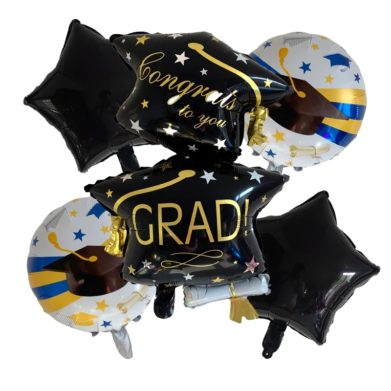 Graduation 2024 Party Decoration Balloons Helium Foil Balloon Congratulation Graduated Doctor Hat High School