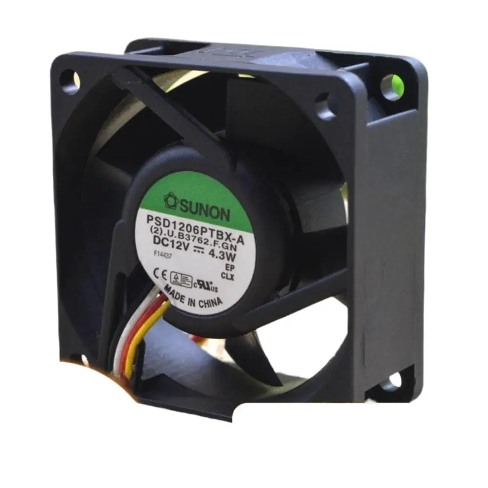 for SUNON 6025 6CM PSD1206PTBX-A 12V 4.3W 4-Wire ooling Fan – High-Efficiency, Durable Cooling Industrial & Server Systems