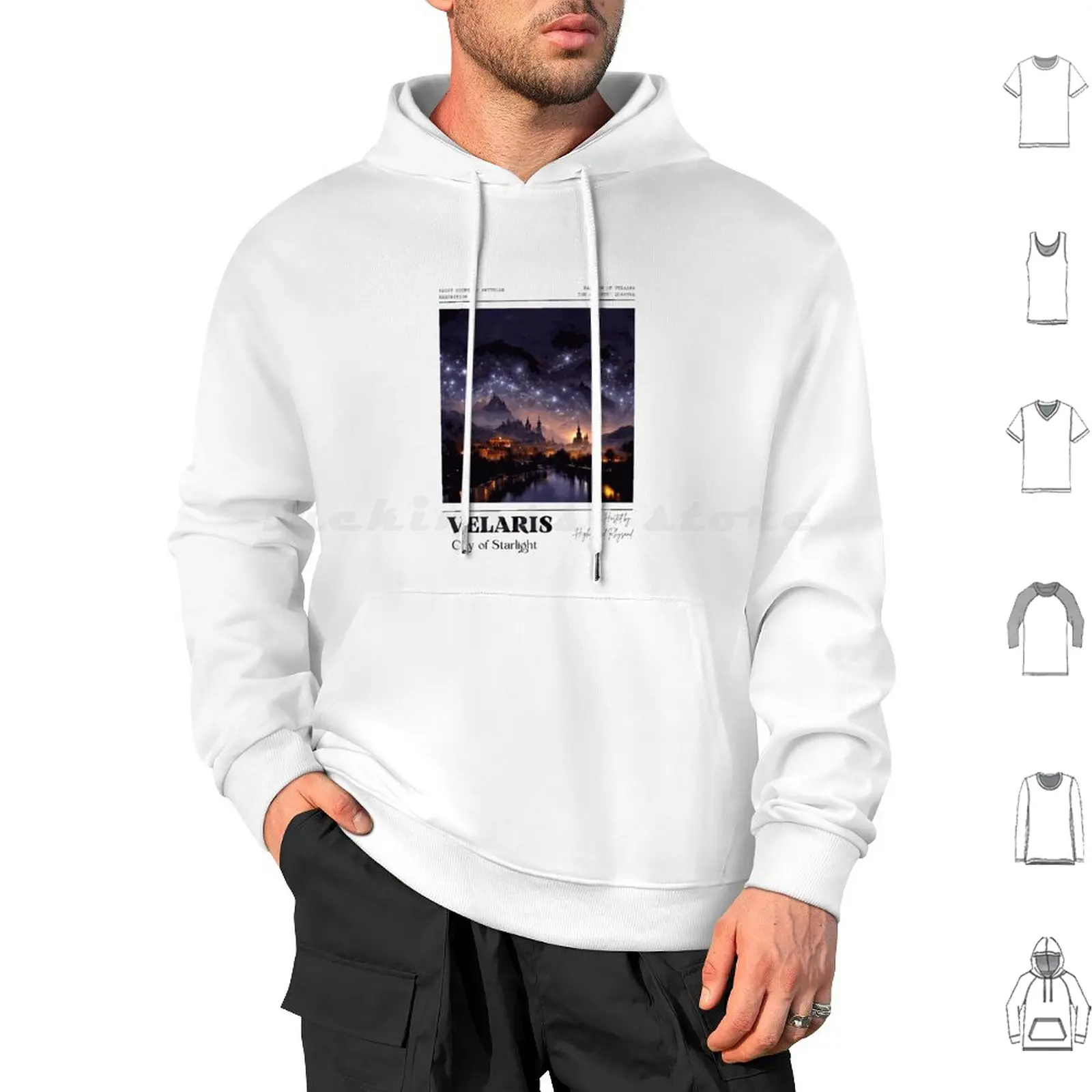 Velaris : City Of Starlight-Sjm Acotar ( 2 ) Hoodie cotton Long Sleeve Acotar Velaris City Of Starlight Rhysand Prythian High