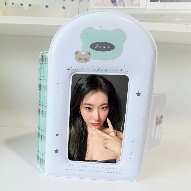 Kpop Love Beans organizador de 32 ranuras para tarjetas, soporte para tarjetas fotográficas de 3 pulgadas, postal, álbum de fotos, carpeta de rotapapeles