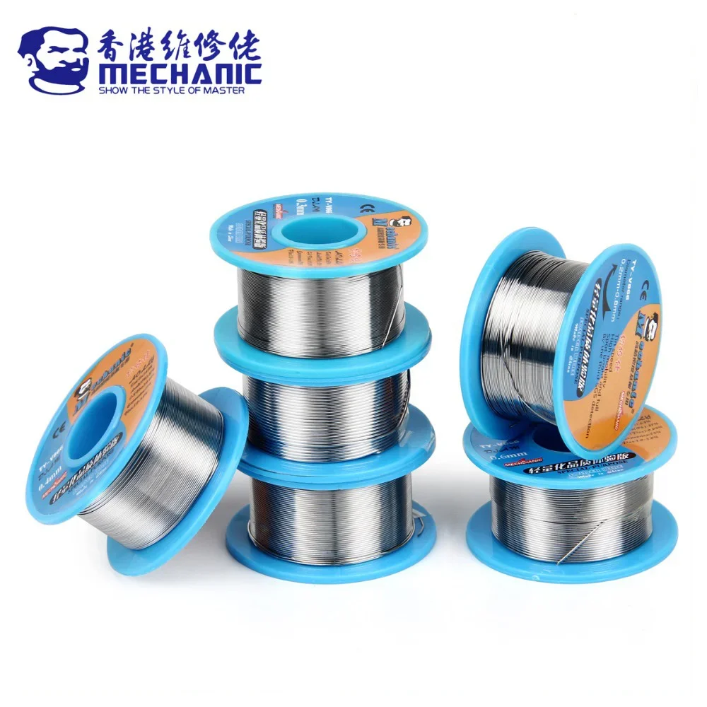 MECHANIC TY-V866 40g63%/37% Sn/Pb Rosin Core 183℃ Melting Point 0.2mm To 1.2mm Solder Wire Welding Flux 1.0-3.0% Iron Cable Reel