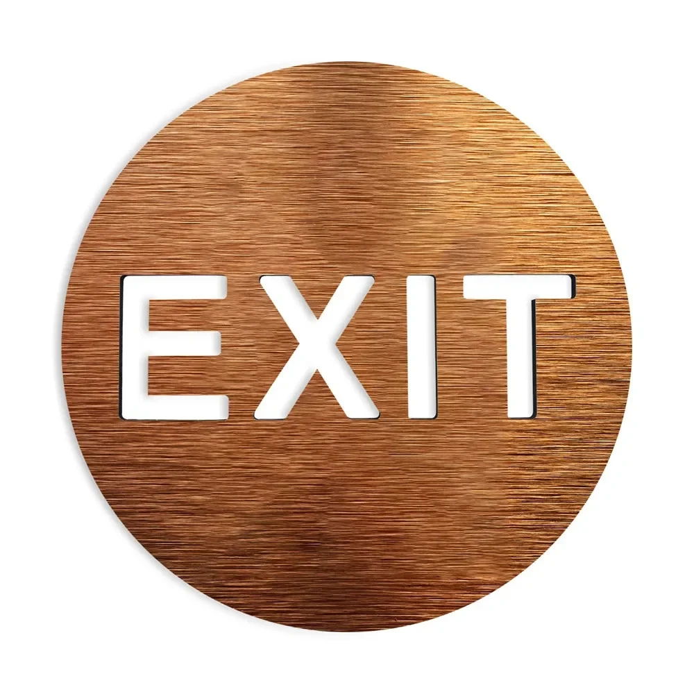 Emergency Exit Sign Exit Signs For Business Office Exit Door Sign Composite Aluminum Board