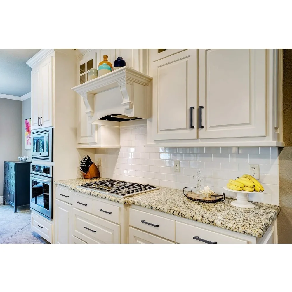 مقابض خزانة مربعة سوداء غير لامعة مقاس 5 بوصات للمطبخ والأدراج - تسحب الأجهزة للخزائن والخزائن