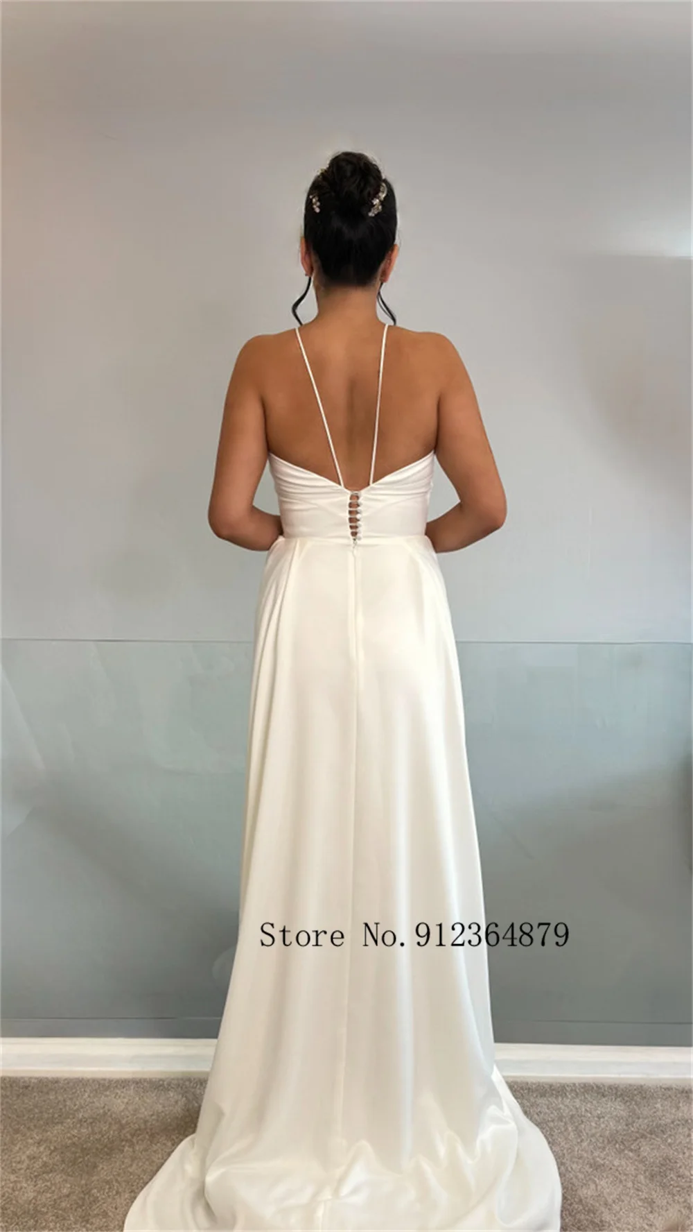 Seksowne suknie ślubne z satyny z kwadratowym dekoltem i krzyżującymi się ramiączkami, szyte na miarę, kolekcja 2026 Rode De Morrie