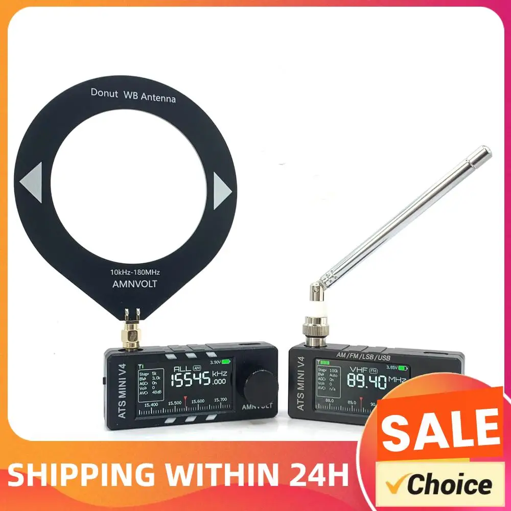 

Портативное AM/FM-радио AMNVOLT V4 ATS MINI с усилителем для наушников, приемник Si4732 DSP для прогулок, походов и кемпинга