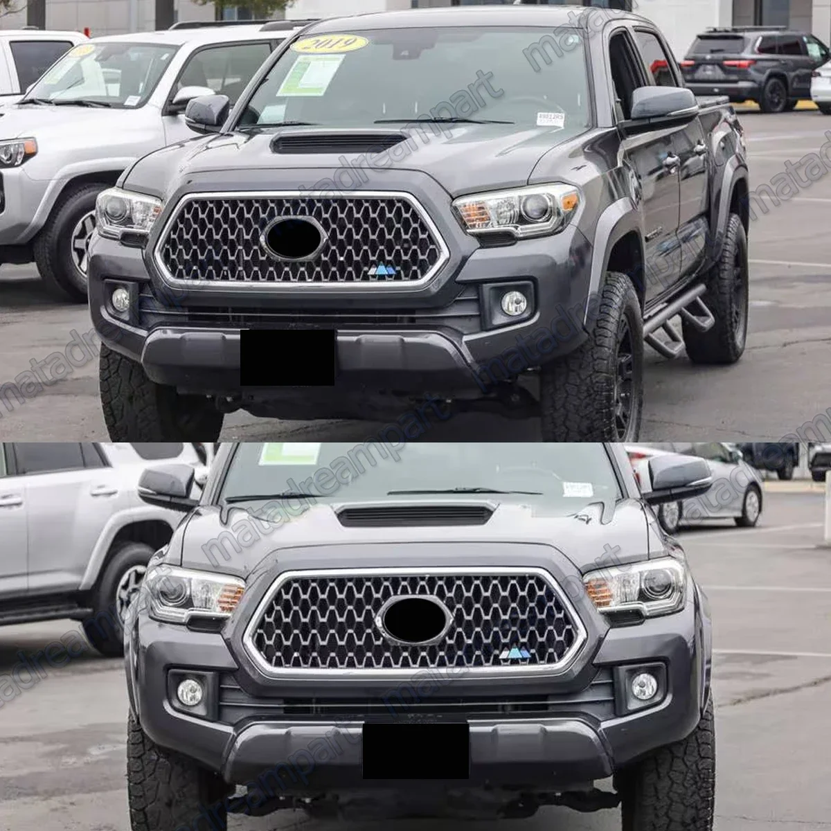 For 2016-2023 Toyota Tacoma TRD Front Bumper Grille Magnetic Gray Grill Surround