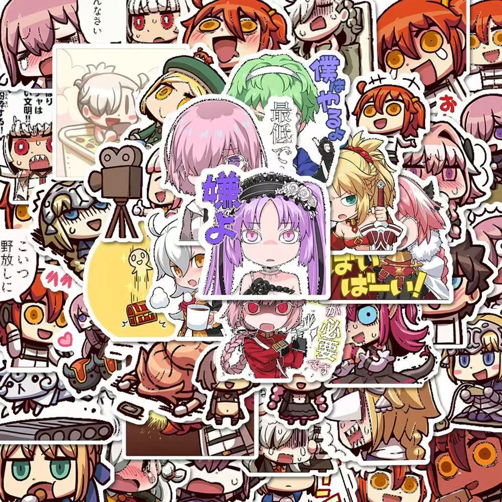 

10/30/48pcs Kawaii Tohsaka Rin Fate Anime Stickers Stay Night Matou Sakura Sticker Laptop Skateboard Motorcycle Notebook Decals