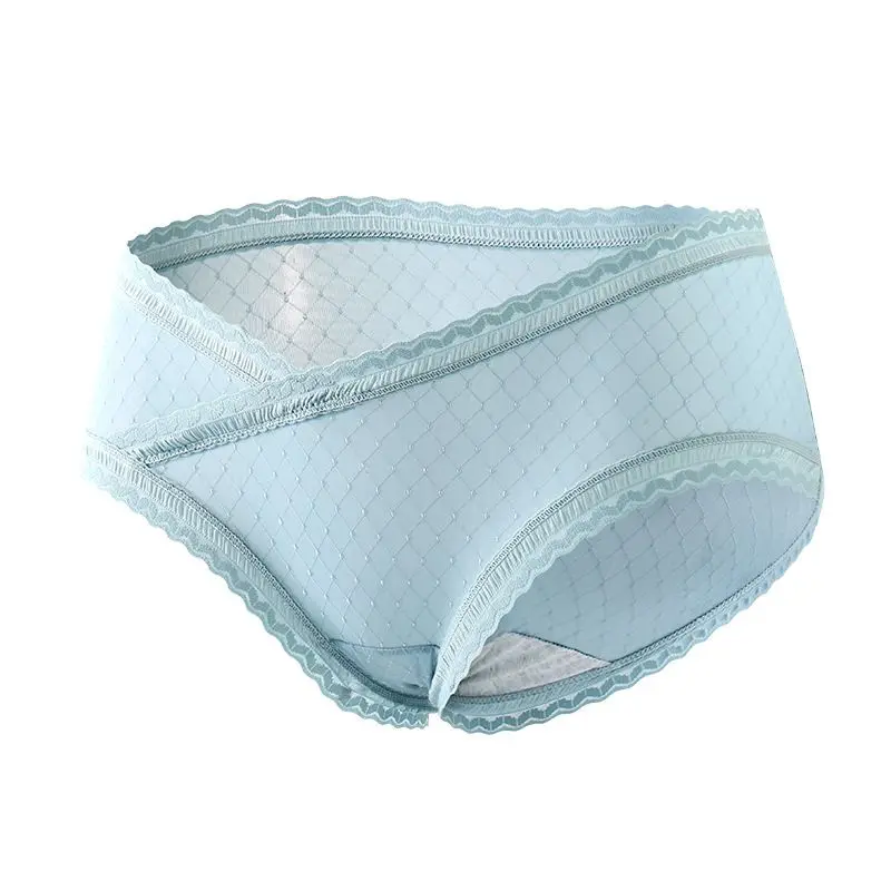 

Thin Pregnancy Period Ultra-light Breathable Late Pregnancy Low Waist Anti-strangle Belly Panties Pregnant Women Lace Underwear