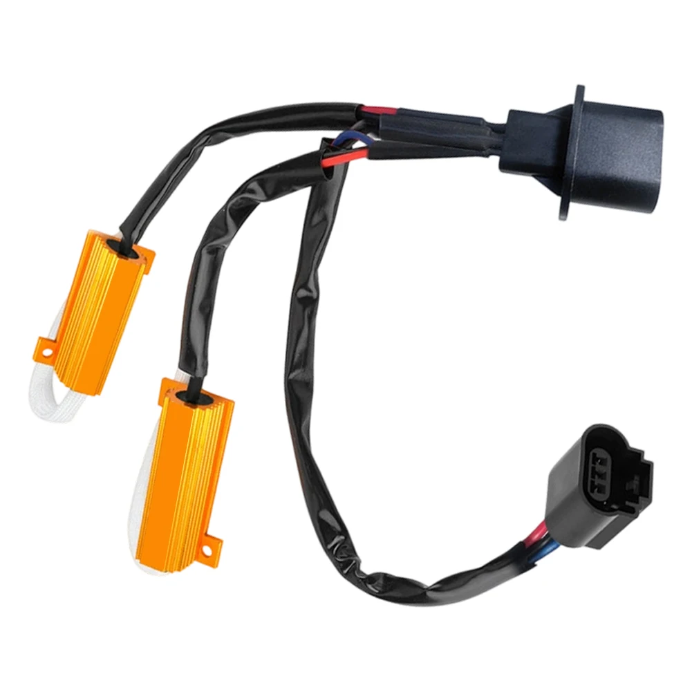 For Eliminating Hyper Flash H13 Headlight Resistor Headlight Error Canceller High-strength ABS Material 12V Voltage System