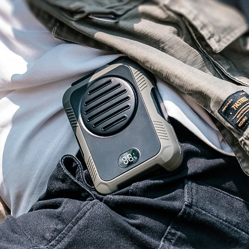 

Hanging neck waist clip dual-purpose fan with three speed regulation, USB fast charging, outdoor camping portable small fan
