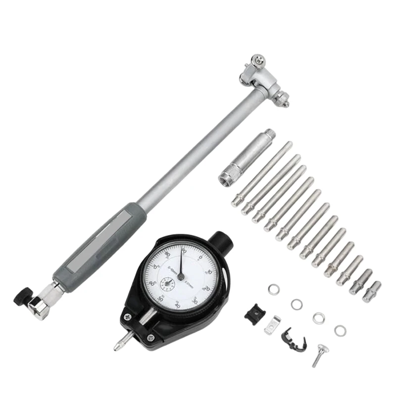 2-6In Bore Gauge 0.001In Deep Engine Hole Cylinder Measurement Gage Cylinder 50-160Mm 0.01Mm Dial Bore Indicator Gauge Durable