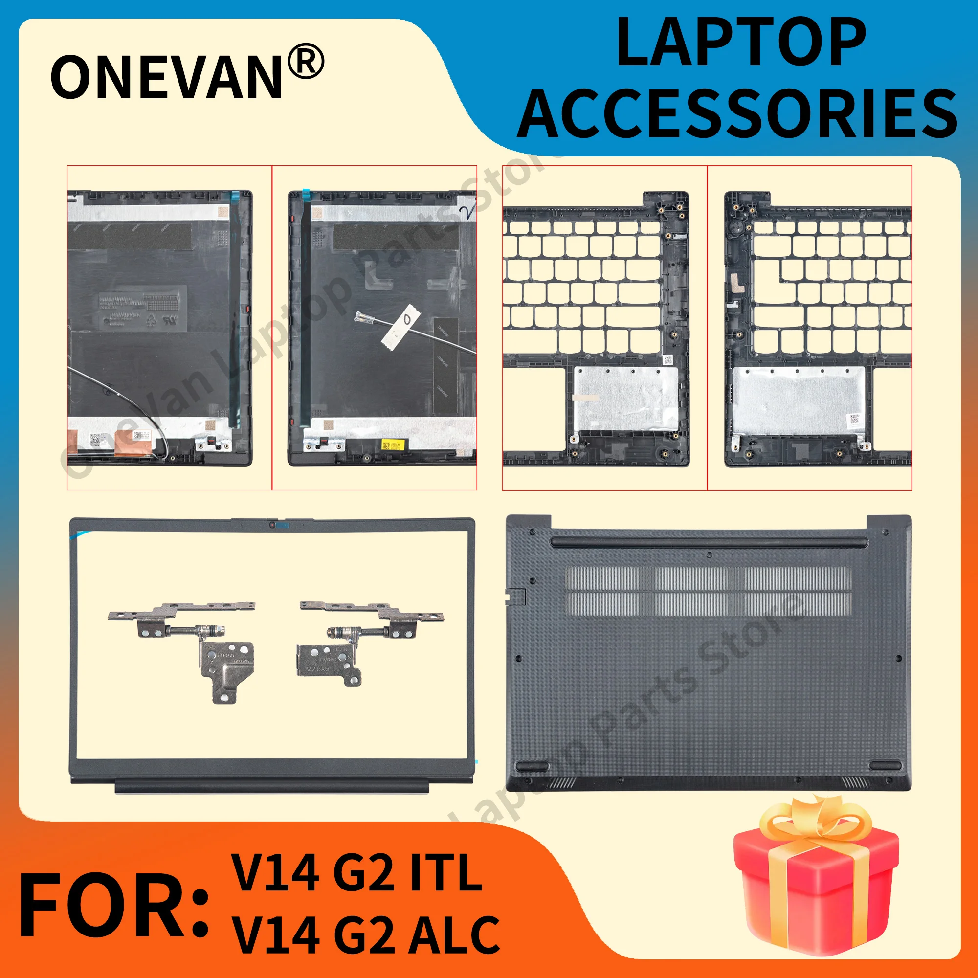 

New Case For V14 G2 ITL ALC IJL Screen LCD Back Cover Front Bezel Palmrest Top Case Bottom Case Hinges Black