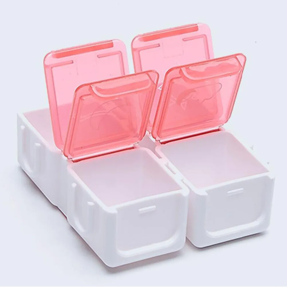 1Pcs Smart Medicine Organizer Pill Box Portable 3 Compartments Alarm Reminder Storage Case Red 4 Alarms 3 Repeat Reminders