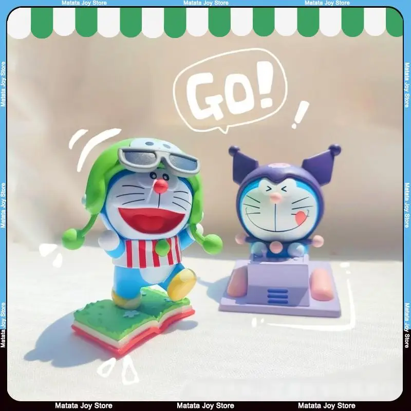 

Cartoon Anime Doraemon Cos Kt Cat Series Cinnamoroll Blind Box Trendy Toys Models Cute Healing Desktop Car Decoration Child Gift