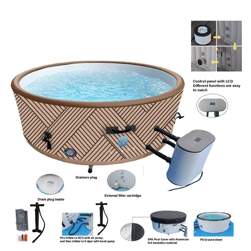 ULTTY High Quality Portable Spa Pool Inflatable Jacuzzis Outdoor Spa Bathtub