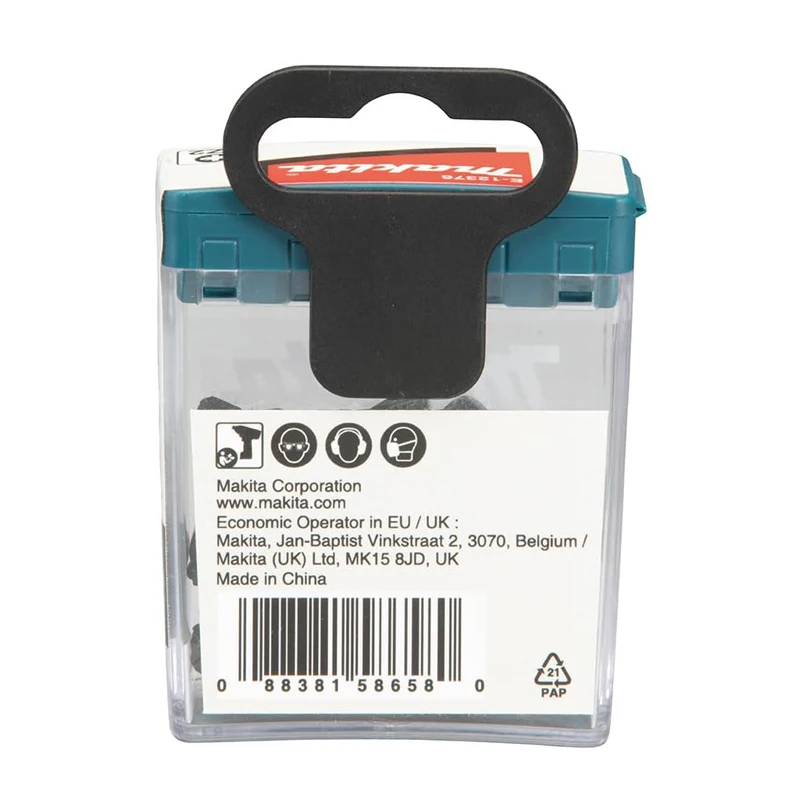 Imagem -06 - Makita-chave de Fenda Broca Acessório de Ferramenta Elétrica de Alta Dureza Preto de Impacto Amplamente Utilizado Pz2 Haste em Forma c E12376 25 mm 25 Peças