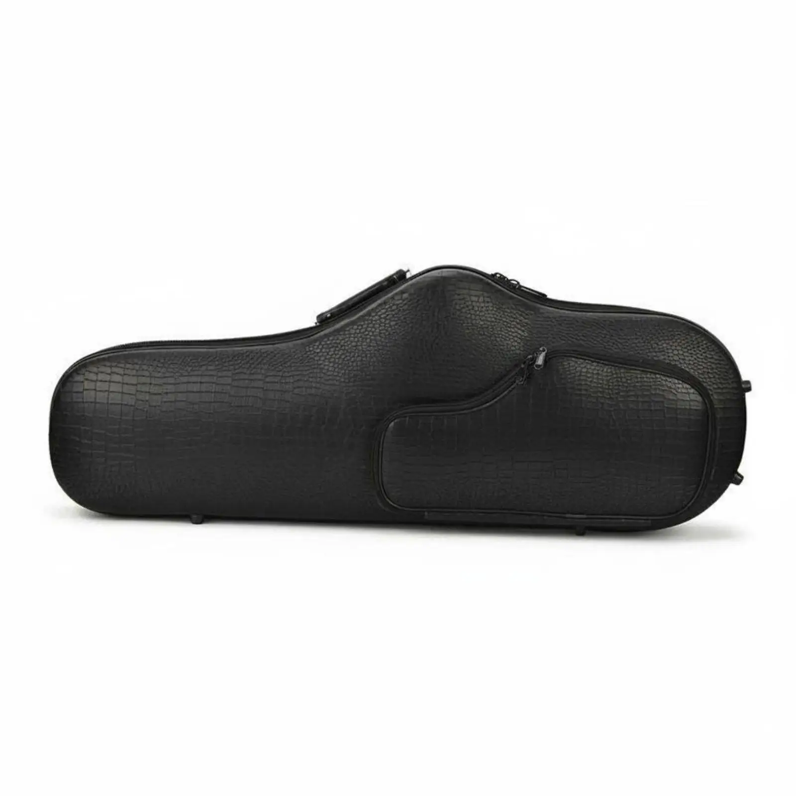 Tenor Saxophone Case Crocodile Pattern Hard Shell Lightweight Instrument Bag for Travel and Practice